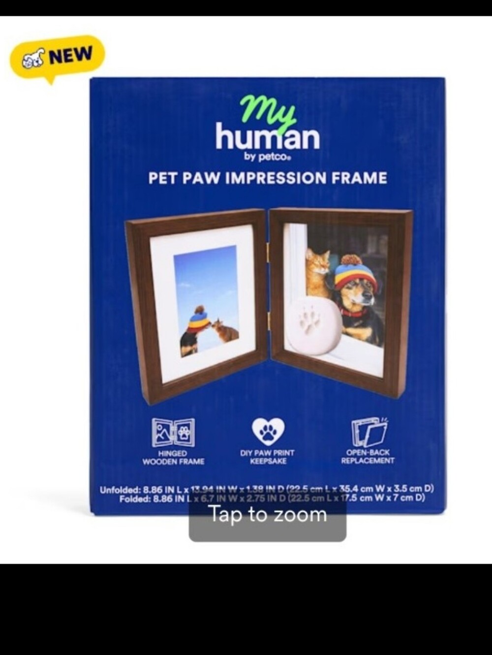Petco pet dog cat reptile Paw Impression Frame Kit with Clay